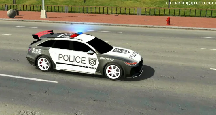 Police car in car parking multiplayer