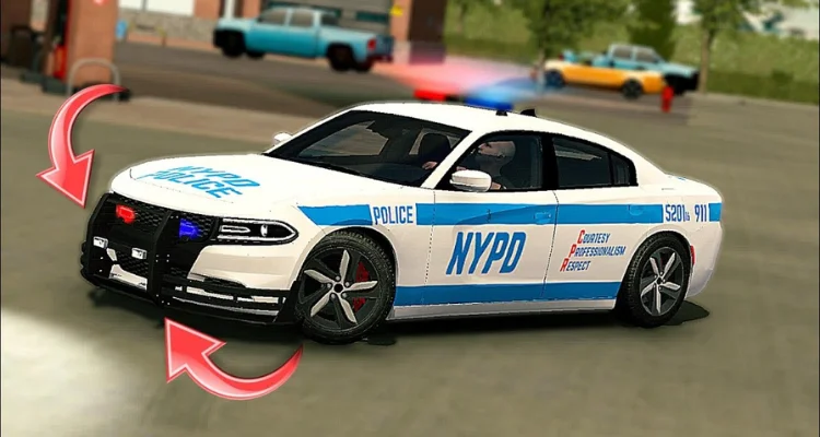 police car in car parking multiplayer