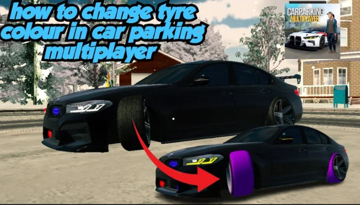 Change The Tire Color Of a Car In Car Parking Multiplayer